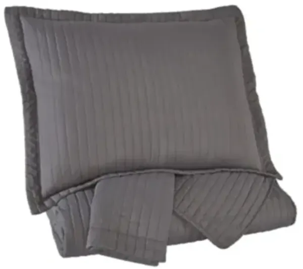 Signature Design by AshleyÂ® Raleda Gray King Coverlet Set