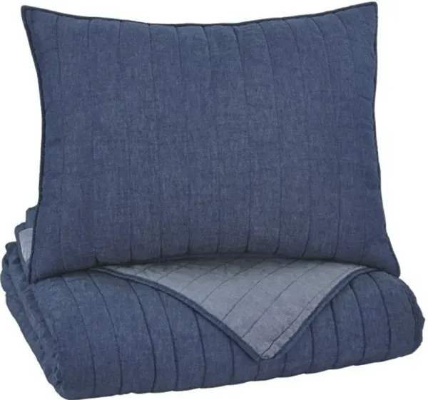Signature Design by AshleyÂ® Capella 2-Piece Denim Twin Quilt Set