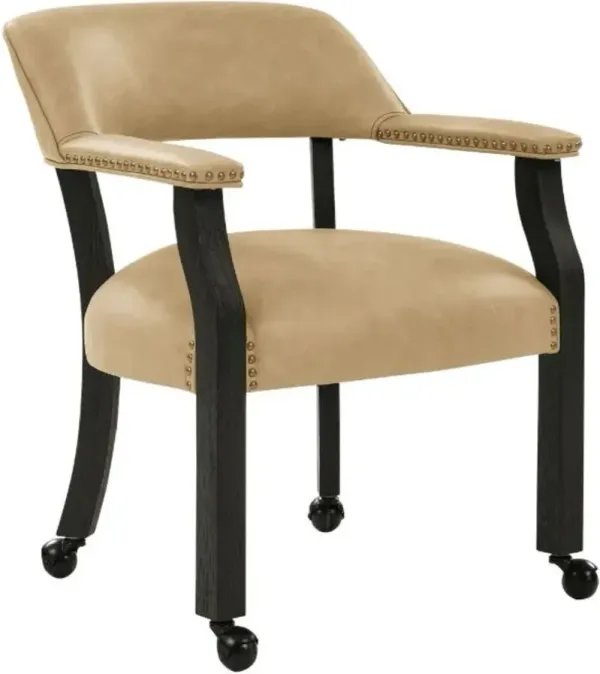 Steve Silver Co. Rylie Sand/Black Captains Chair