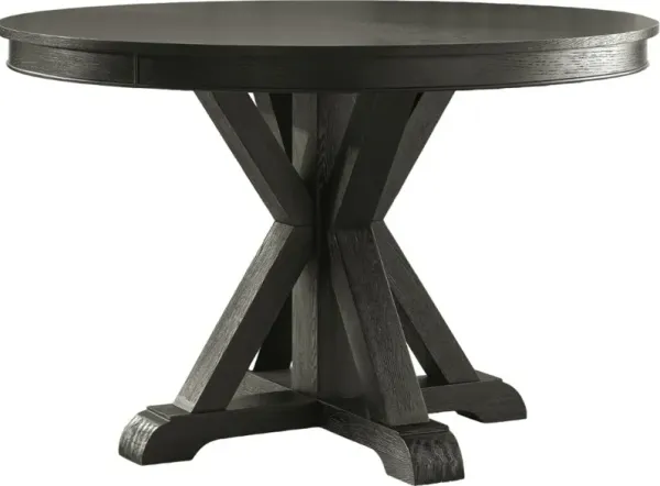 Steve Silver Co. Rylie 2-Piece Black Round Dining Table with Folding Game Top