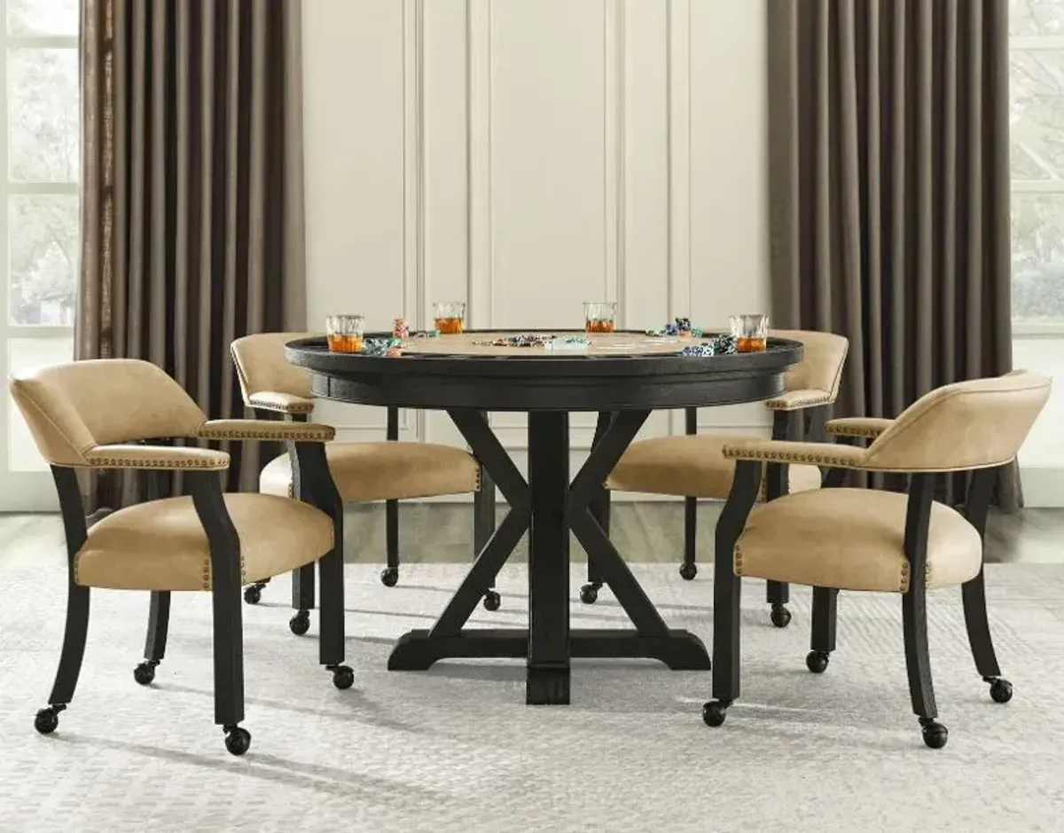 Steve Silver Co. Rylie 6-Piece Black Game Dining Set