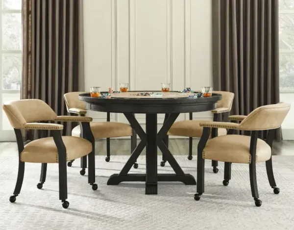 Steve Silver Co. Rylie 6-Piece Black Game Dining Set