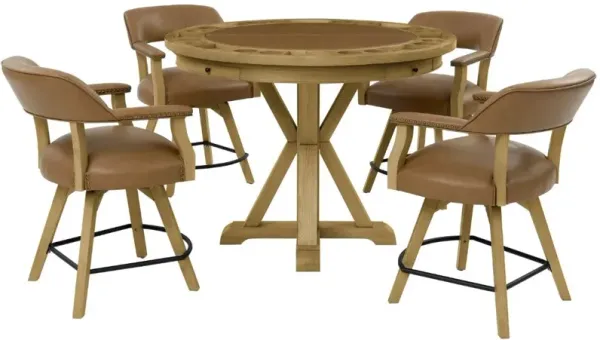 Steve Silver Co. Rylie 6-Piece Natural Counter Game Dining Set