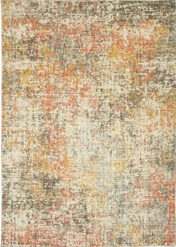 KAS Rugs Roxy Ivory Spice Elements 5'x7' Area Rug