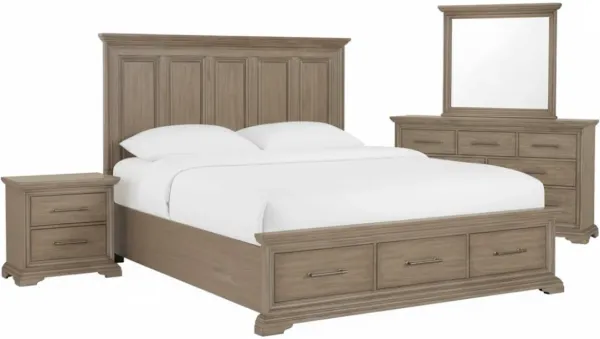 Samuel Lawrence Furniture Worthington Hills 4-Piece Natural Queen Storage Bedroom Set
