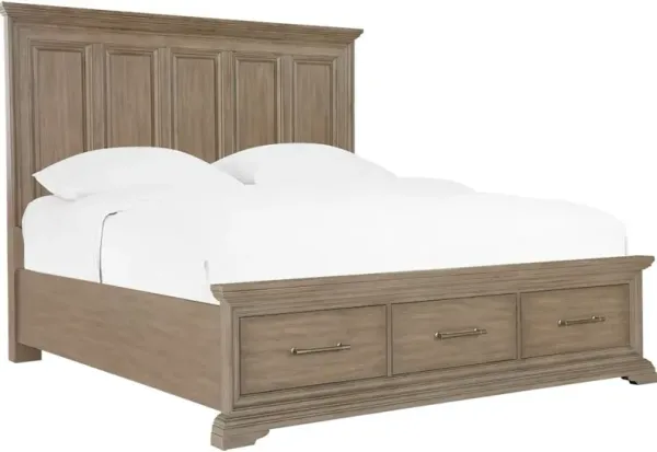 Samuel Lawrence Furniture Worthington Hills Natural King Storage Panel Bed