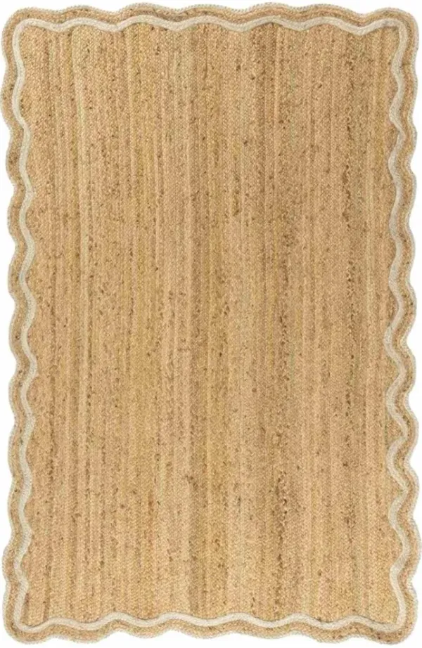 LR Home Scallop Ivory/Natural 8'x10' Area Rug