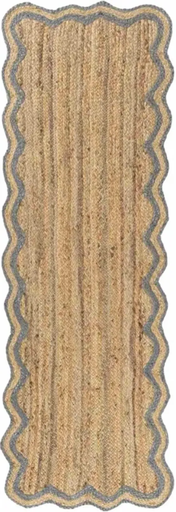 LR Home Scallop Denim/Natural 3'x8' Runner