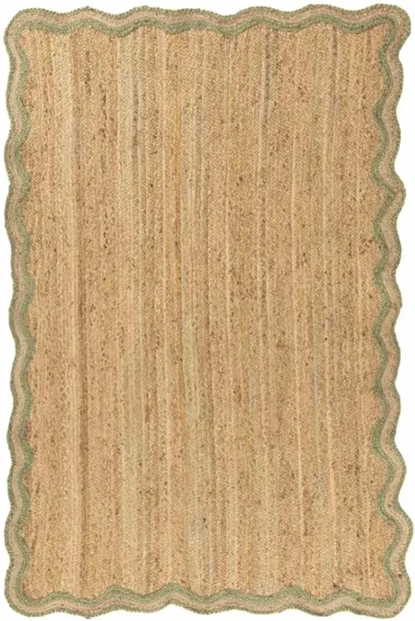 LR Home Scallop Natural/Sage 8'x10' Area Rug
