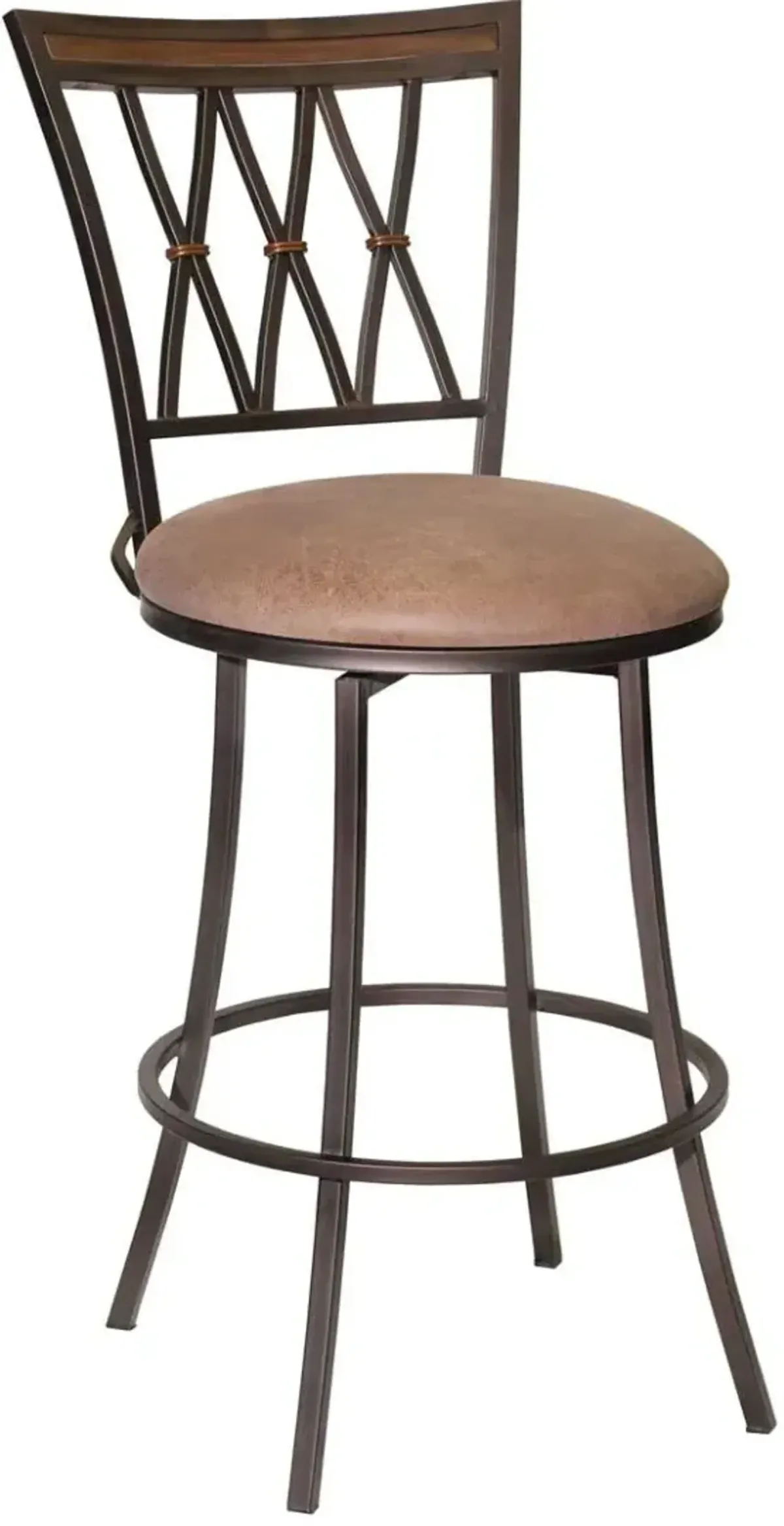 Steve Silver Co. Sedona Brown Cherry/Dark Camel Swivel Bar Stool