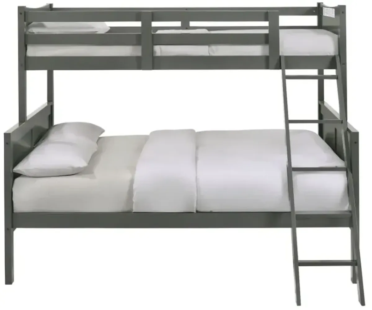 Elements International Sami Gray Twin/Full Bunk Bed