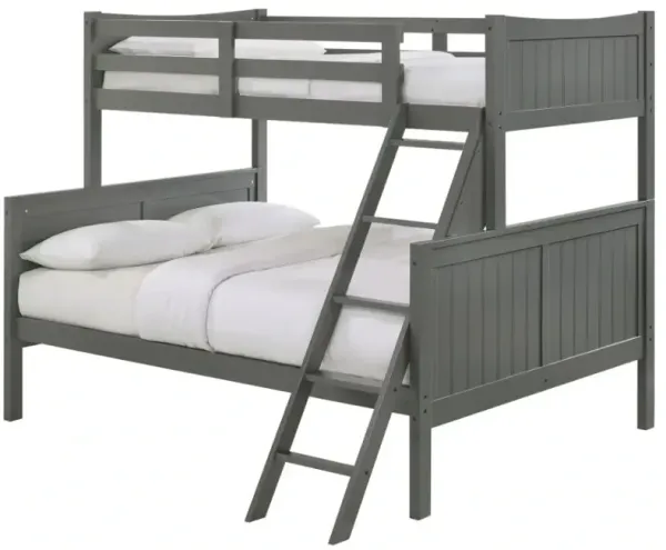 Elements International Sami Gray Twin/Full Bunk Bed