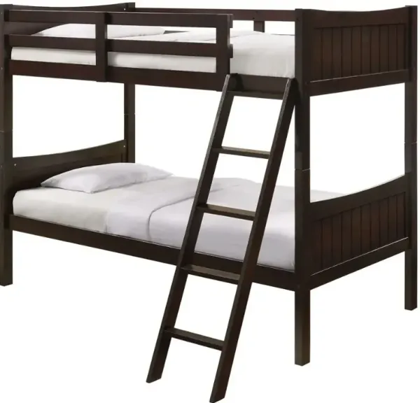 Elements International Sami Espresso Twin/Twin Youth Bunk Bed