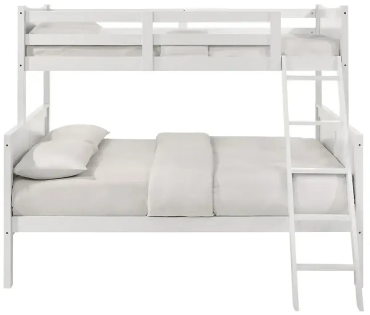 Elements International Sami White Twin Over Full Bunk Bed