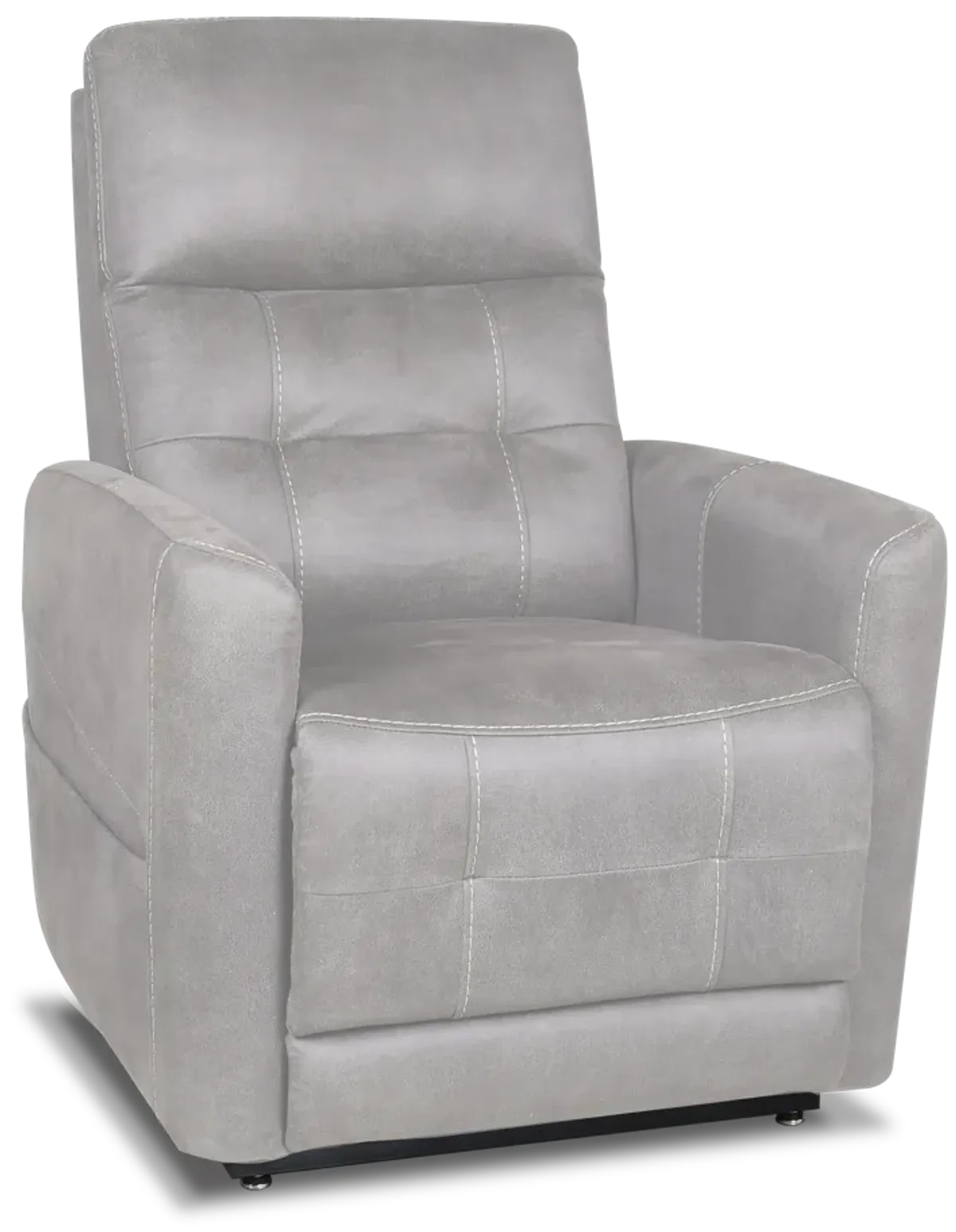 Moto Motion Stonewash Dove Power Lay Flat Lift Recliner