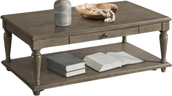 Elements International Kings Court Gray Coffee Table 
