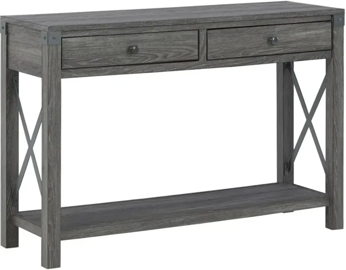 Signature Design by AshleyÂ® Freedan Grayish Brown Console Sofa Table