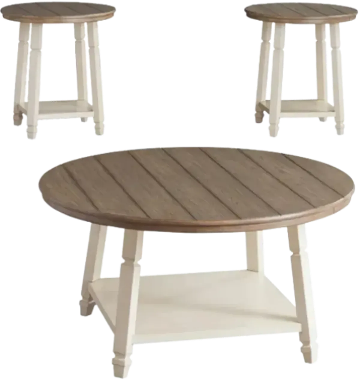 Signature Design by AshleyÂ® Bolanbrook 3-Piece Two-Tone Occasional Table Set