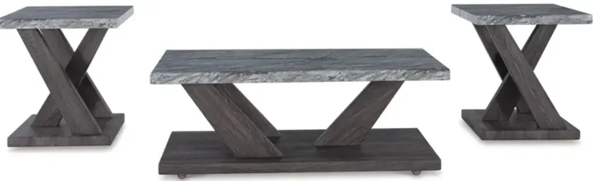 Signature Design by AshleyÂ® Bensonale 3-Piece Brown/Gray Table Set