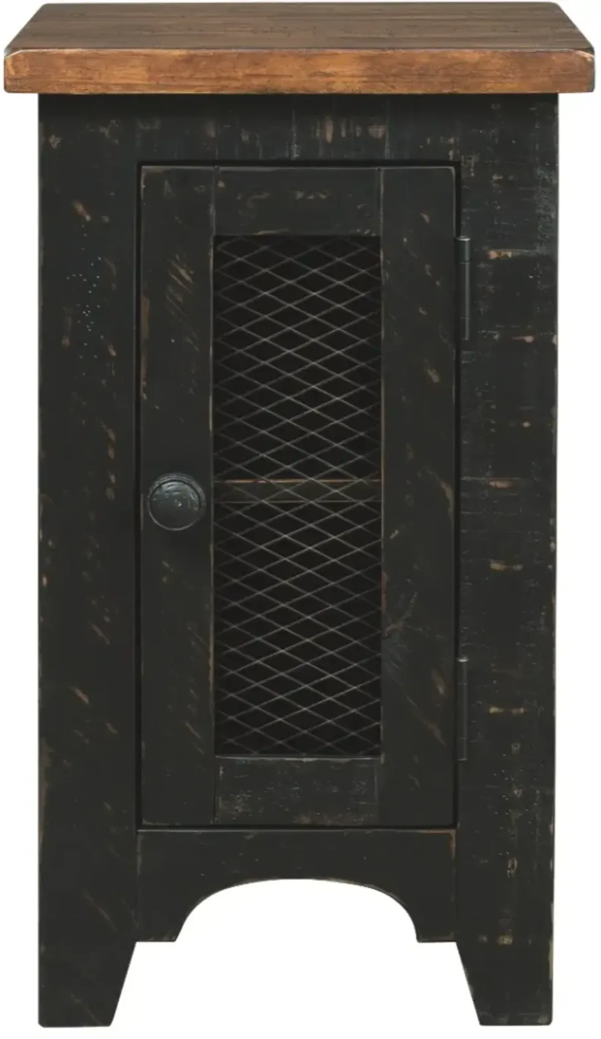 Signature Design by AshleyÂ® Valebeck Brown Chairside End Table with Black Base