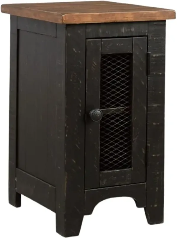 Signature Design by AshleyÂ® Valebeck Brown Chairside End Table with Black Base