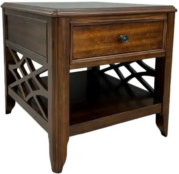 Elements International Phillipe Cherry End Table