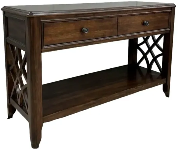 Elements International Phillipe Cherry Sofa Table