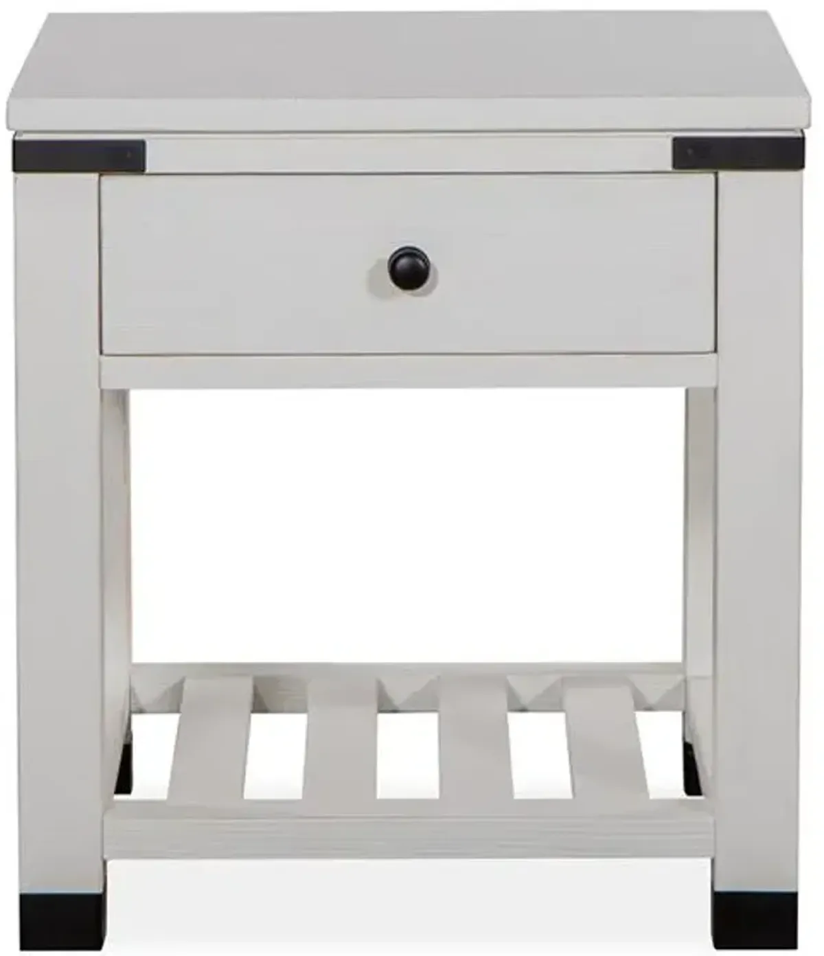 Magnussen HomeÂ® Harper Springs Silo White Shelf End Table