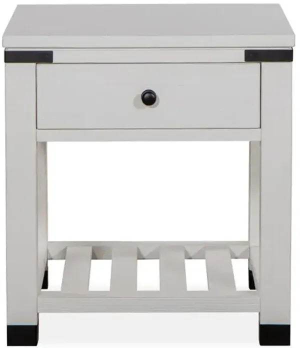 Magnussen HomeÂ® Harper Springs Silo White Shelf End Table