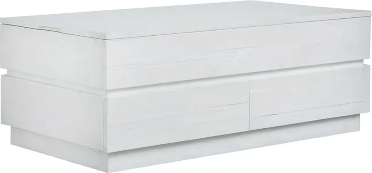 Magnussen HomeÂ® Claudette Alabaster Lift Top Storage Cocktail Table with Casters