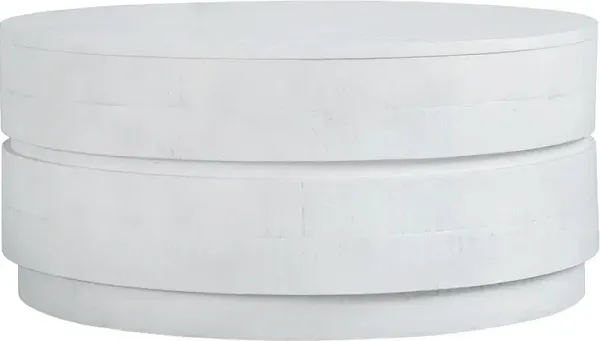 Magnussen HomeÂ® Claudette Alabaster Round Lift Top Cocktail Table with Casters