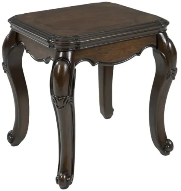 Signature Design by AshleyÂ® Maylee Dark Brown Rectangular End Table