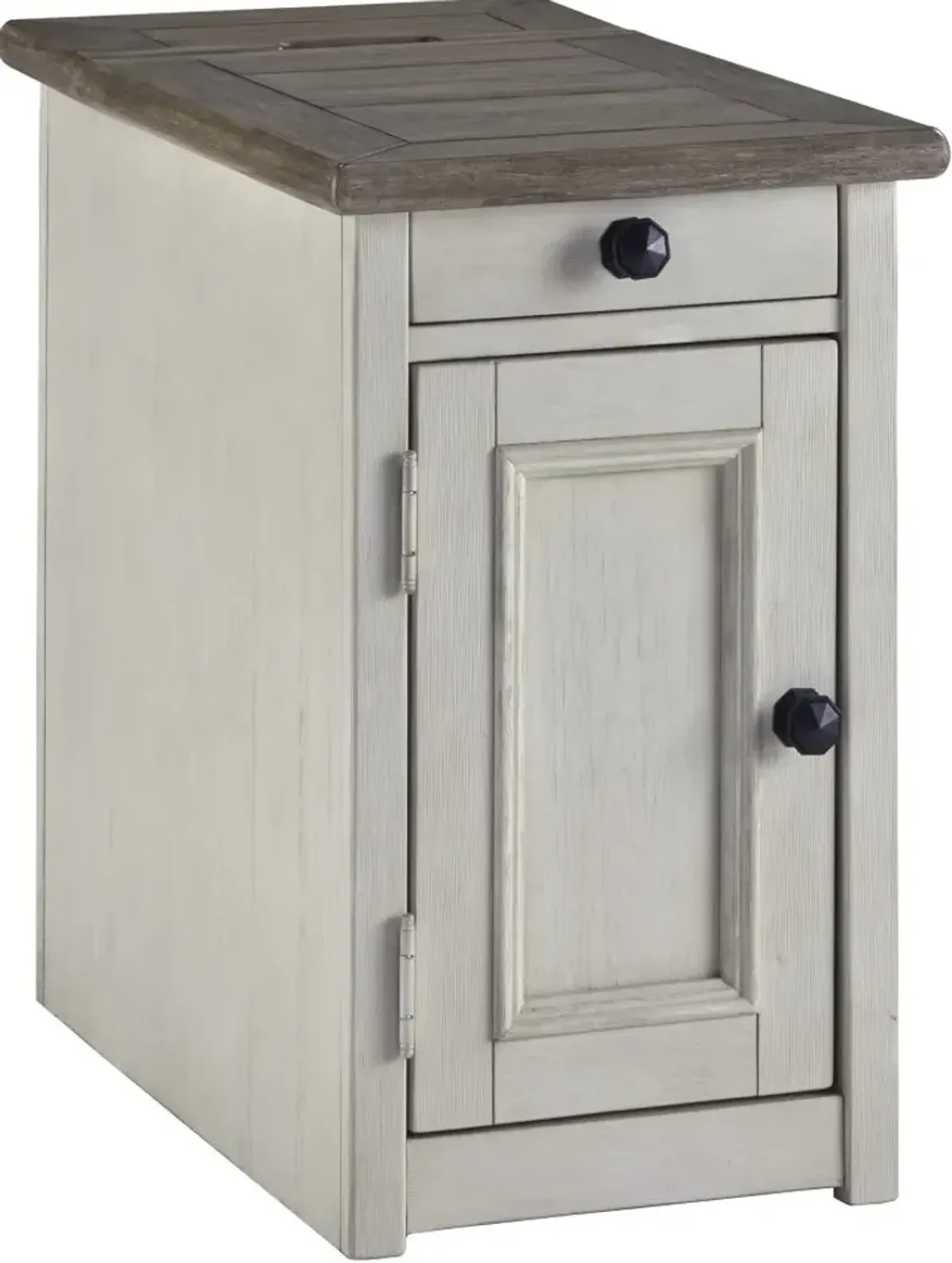 Signature Design by AshleyÂ® Bolanburg Brown Chairside End Table with Antique White Base