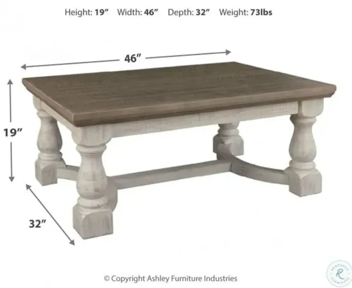 Signature Design by AshleyÂ® Havalance Gray Coffee Table with Antique White Base