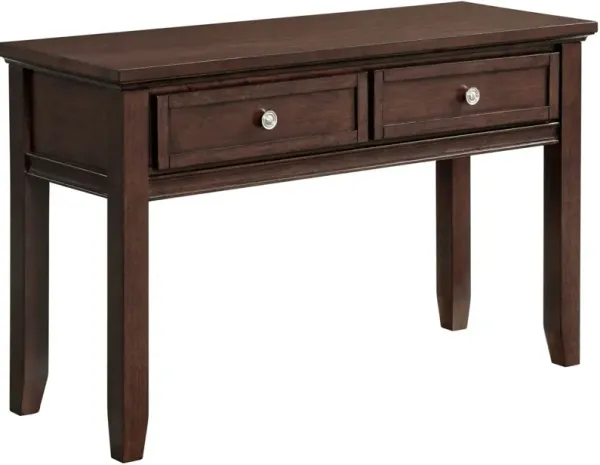 Elements International Chatham Cherry Sofa Table