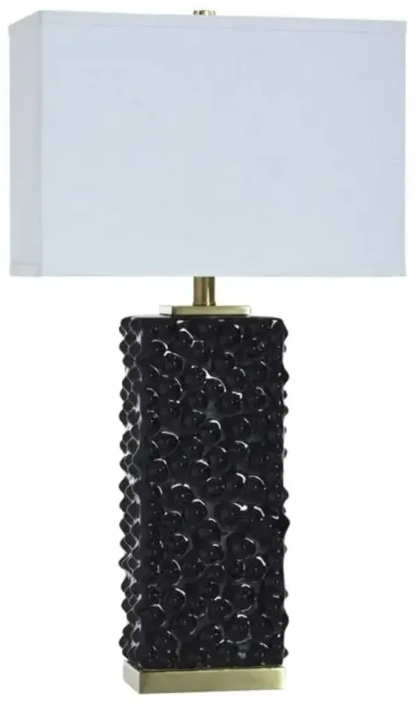 Stylecraft Edmund Glossy Black Table Lamp