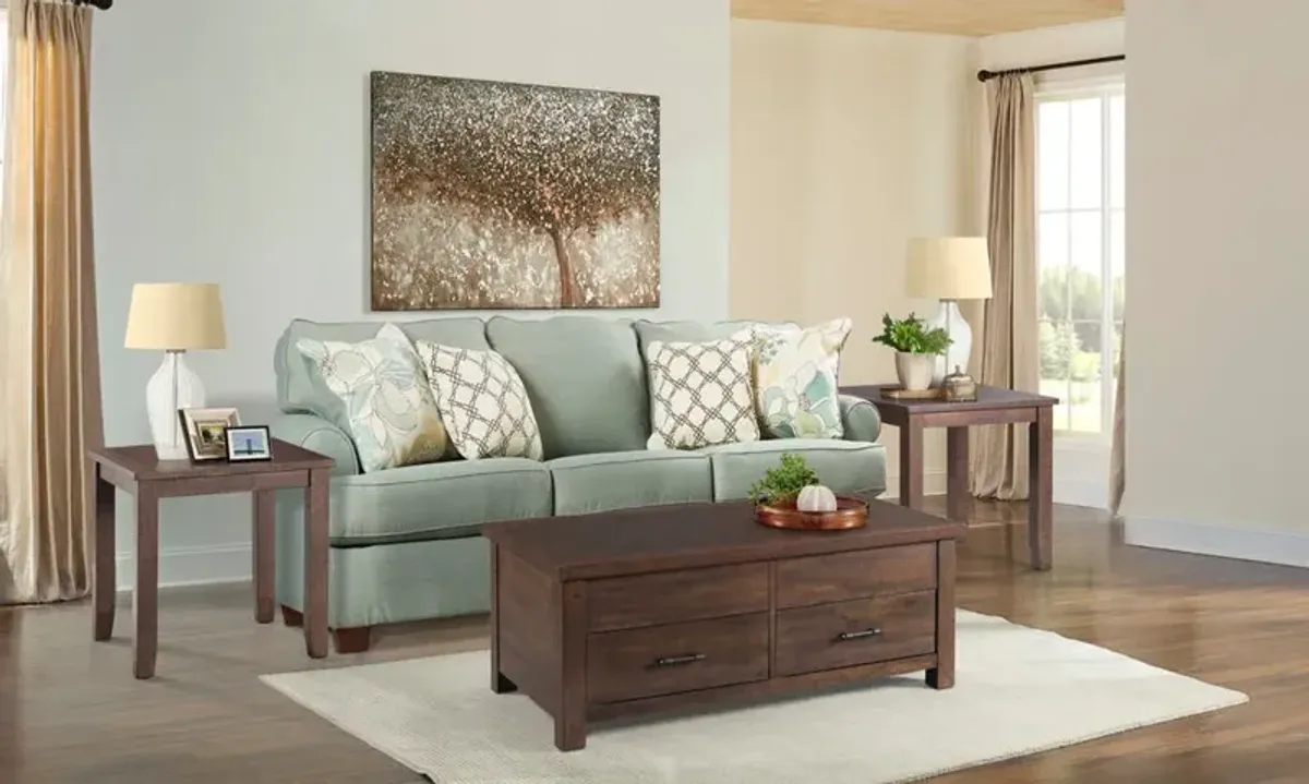 Elements International Jax Walnut Coffee Table with Lift Top