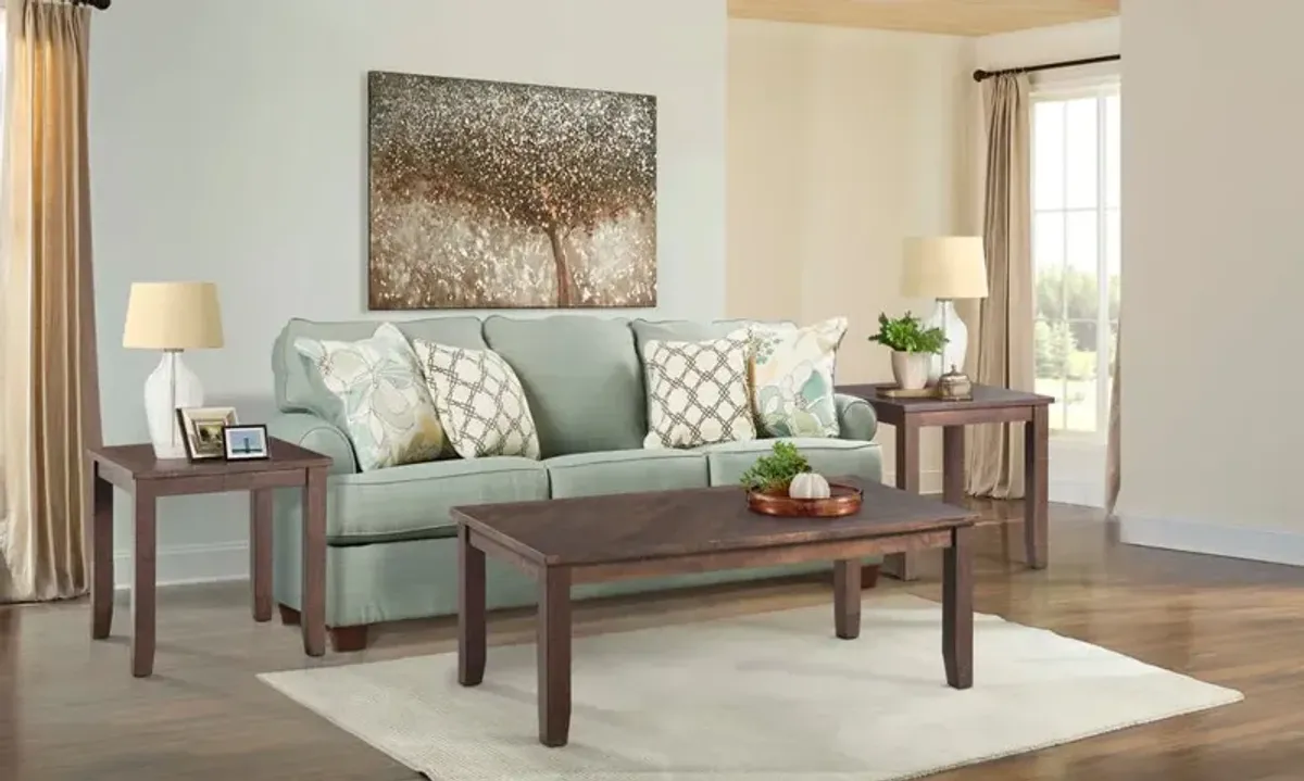 Elements International Jax Cherry 3-Piece Occasional Table Set