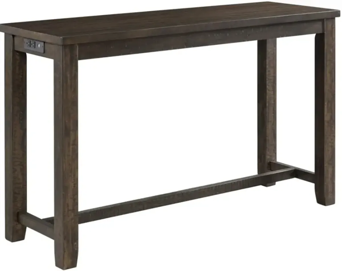 Elements International Stone Occasional 4-Piece Charcoal Occasional Bar Table Set