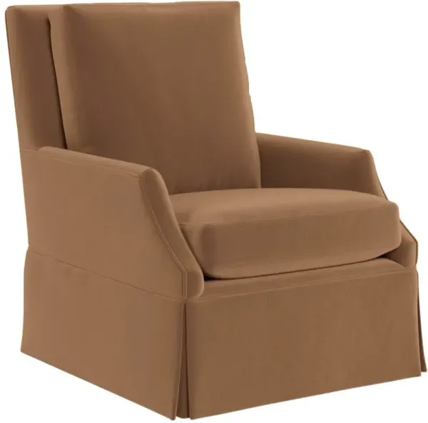 Universal Explore Home Jocelyn Rush Toffee Swivel Glider Chair
