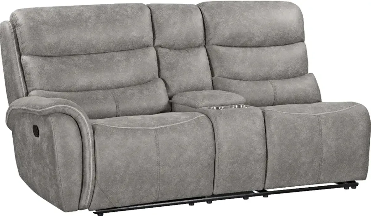 New ClassicÂ® Home Furnishings Kamari 3-Piece Gray Manual Reclining Sectional 