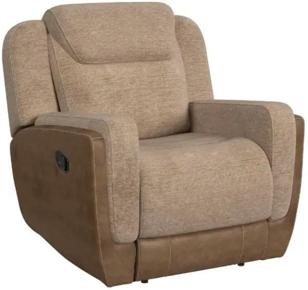 Elements International Hornet Beige/Cream/Natural Manual Recliner