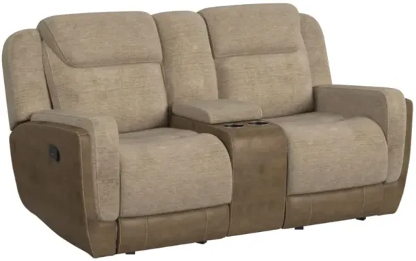 Elements International Hornet Rancho Beige Manual Loveseat