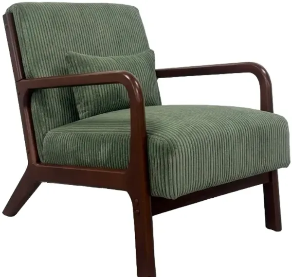 Elements International Marina Steno Olive/Walnut Chair 