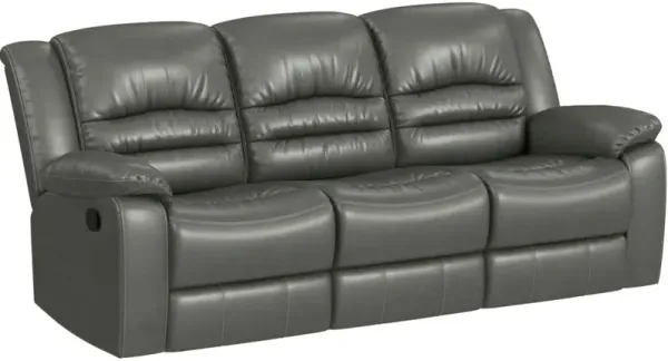 Elements International Marisol Aviarah Gray Manual Reclining Sofa