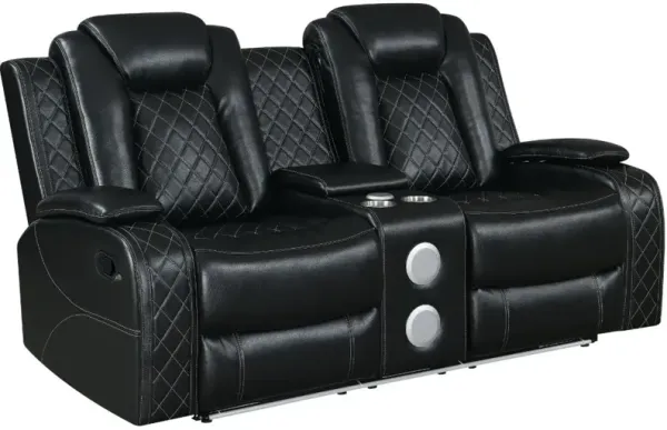New ClassicÂ® Home Furnishings Orion II Black Dual Manual Reclining Loveseat