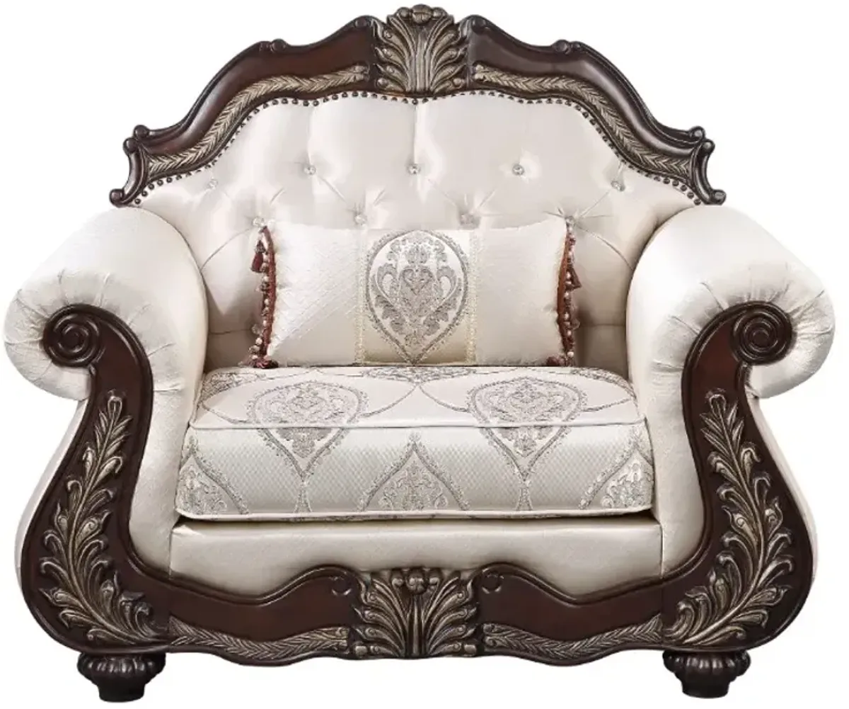 New ClassicÂ® Home Furnishings Palazzo Marina Brown/White Accent Chair