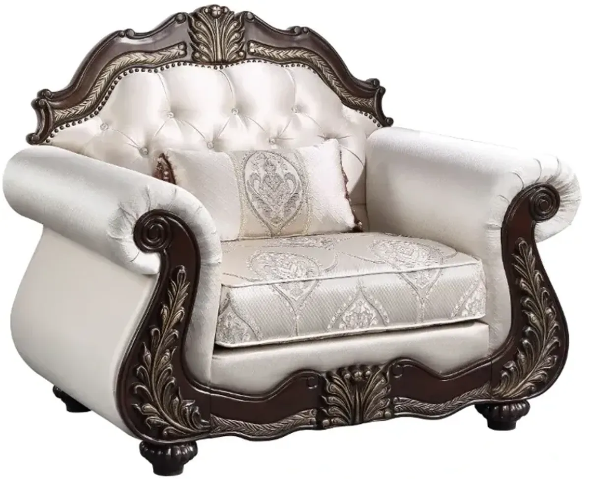 New ClassicÂ® Home Furnishings Palazzo Marina Brown/White Accent Chair