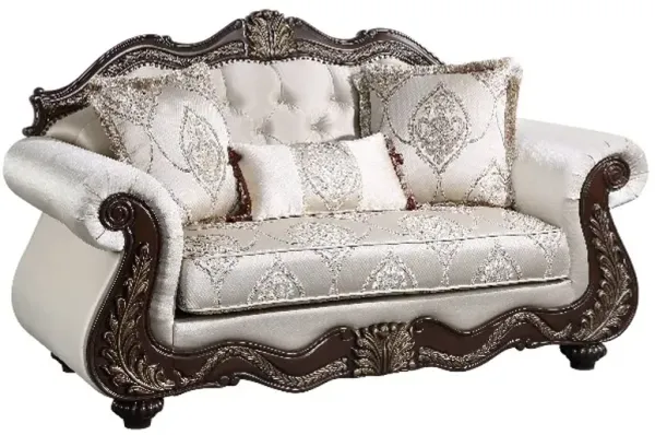 New ClassicÂ® Home Furnishings Palazzo Marina Brown/White Loveseat