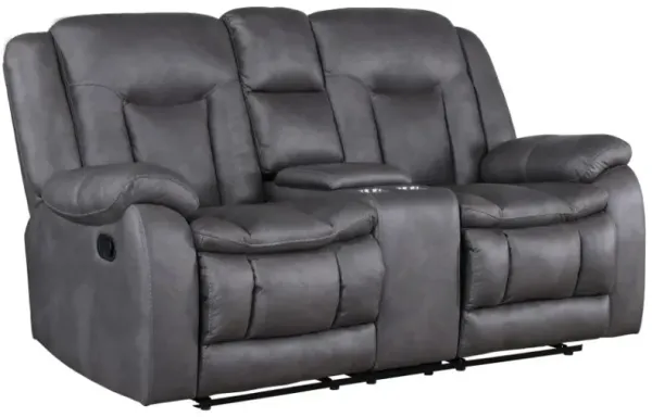 New ClassicÂ® Home Furnishings Morello Gray Dual Manual Reclining Loveseat